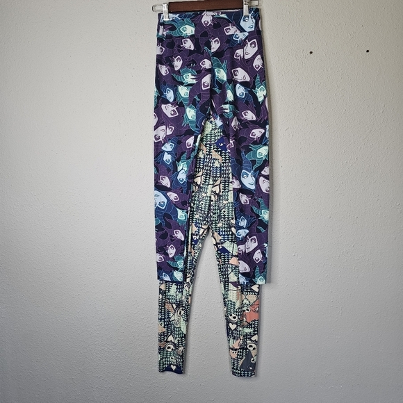 Lularoe Disney‎ Leggings One Size Lot of 2 Maleficent & Jack Skellington - Picture 1 of 11